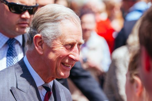 prince charles during public media appearance outdoors