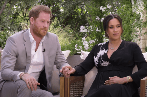 Harry and Meghan during Oprah interview in March 2020