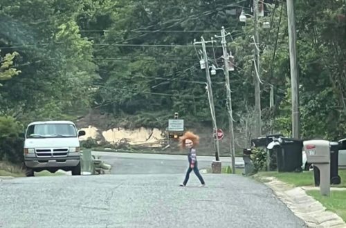 Boy in the Chucky Doll costume.