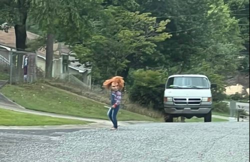 Boy in the Chucky Doll costume.