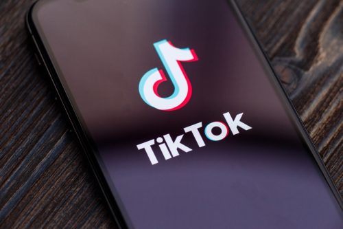 tiktok app on smartphone