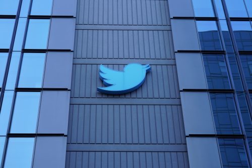 The sign on Twitter headquarters.