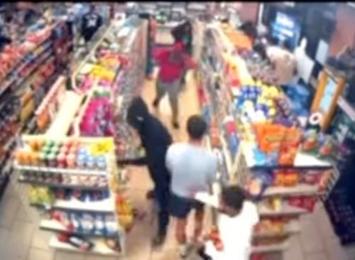 "Flash Mob" of Looters in LA store.