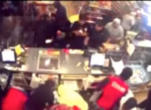 "Flash Mob" of Looters in LA store.