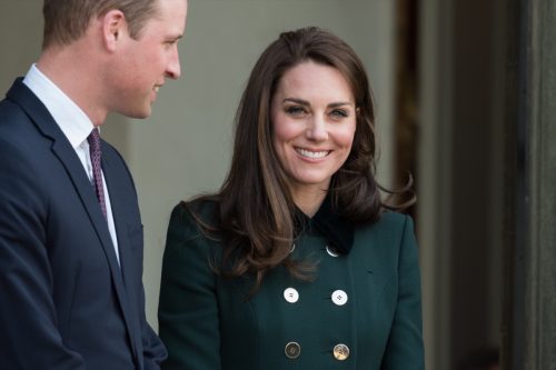 The Duchess of Cambridge Kate Middleton at the Elysee Palace with her husband the Duke of Cambidge