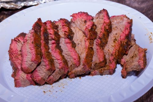 Sliced ​​Pit Smoker brisket.