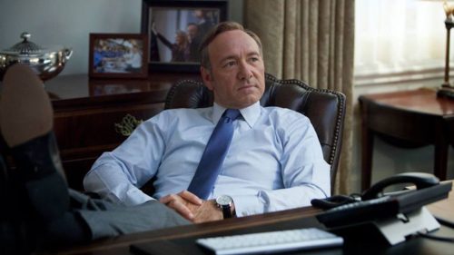 Kevin Spacey as Frank Underwood in House of Cards.