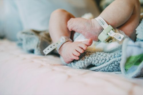 newborn baby in the hospital