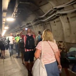 Video Shows “Disaster Movie,” as Train Passengers Evacuated After Being Stuck in a 31-Mile Long Tunnel Under The Sea