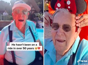 Video Shows Man Taking 97-Year-Old Veteran For a First Disneyland Ride in 50 Years