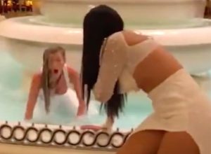 Video Shows Woman Falling Backward Into Las Vegas Hotel Fountain, Soaking Wet as She Poses with Bride-to-Be
