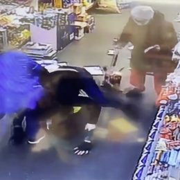 Video Shows Hero Grandmother Tackling Hammer-Wielding Thief in Store Raid. She Sits on Him Until Police Arrive.