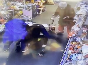 Video Shows Hero Grandmother Tackling Hammer-Wielding Thief in Store Raid. She Sits on Him Until Police Arrive.