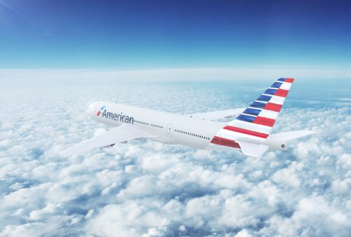 american airlines in flight