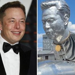 Elon Musk’s Fans Spend $600K For His Bizarre Monument That Looks Like a Goat With A Human Head Riding A Rocket