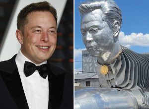 Elon Musk’s Fans Spend $600K For His Bizarre Monument That Looks Like a Goat With A Human Head Riding A Rocket