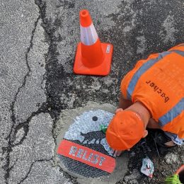 Rogue “Pothole Robin Hood” Fills Road Cavities With Mosaic Art