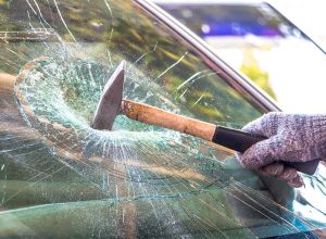 Man Trashes Car in a Parking Lot Rage