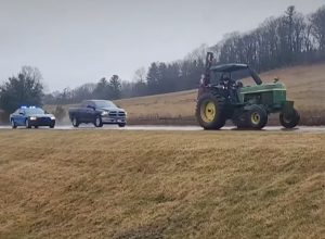 North Carolina Man Steals Tractor, Tries to “Mow Down Pedestrians,” and Leads Police on Slow-Motion Chase
