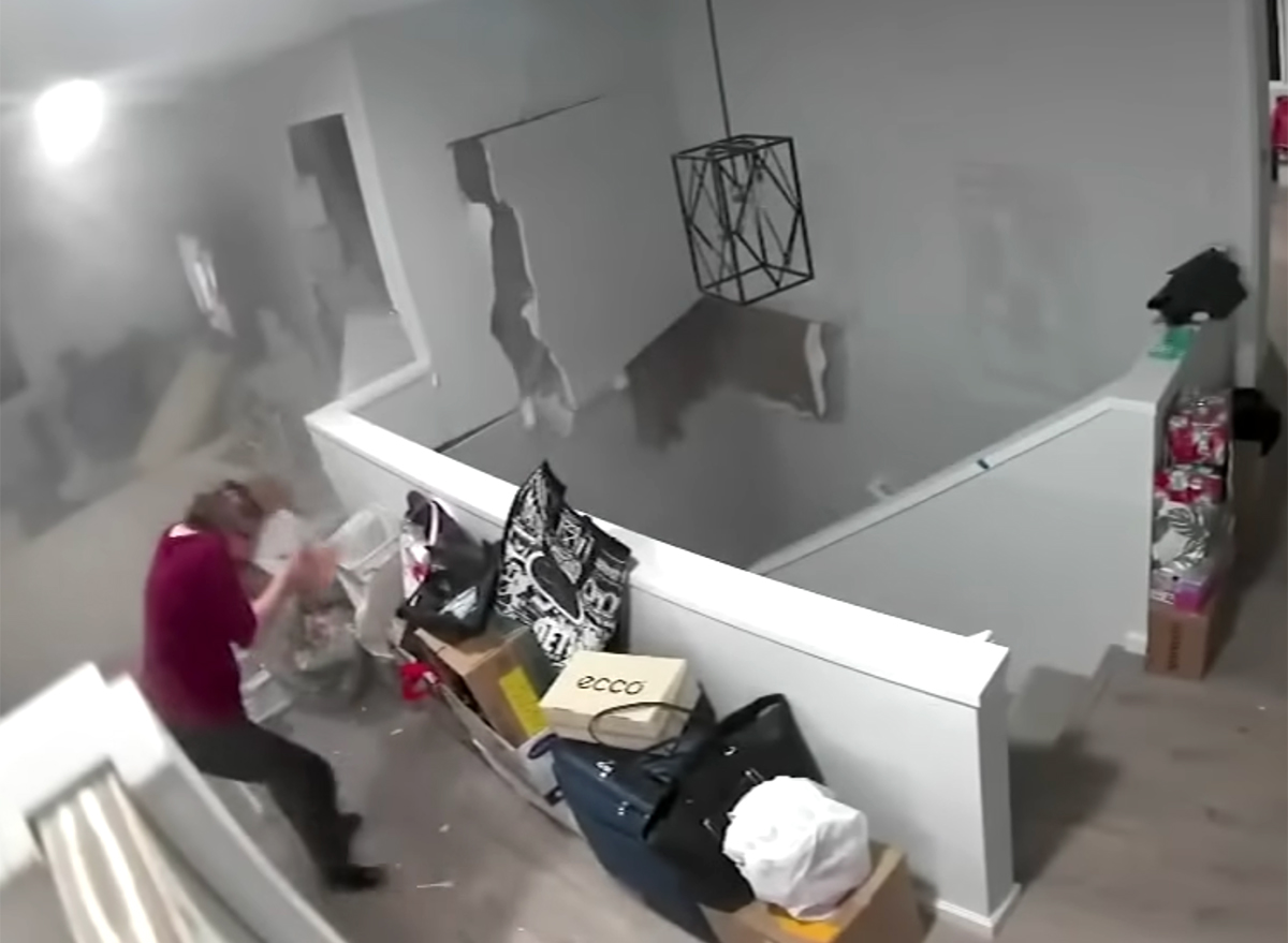 Woman Avoids Being Crushed by Boulder Crashing Through Home