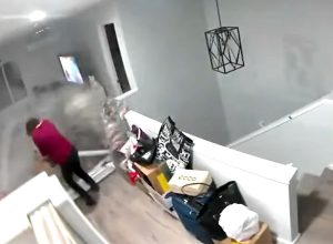 Woman Narrowly Avoids Being Crushed by Giant Boulder That Crashes Through Her Home