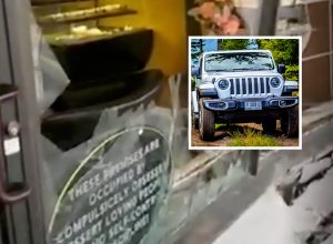 Driver Smashes Her Jeep Into Bakery