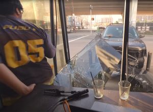 SUV Crashes Inches From Podcasters