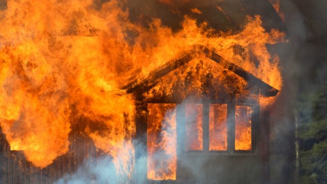 Burning house