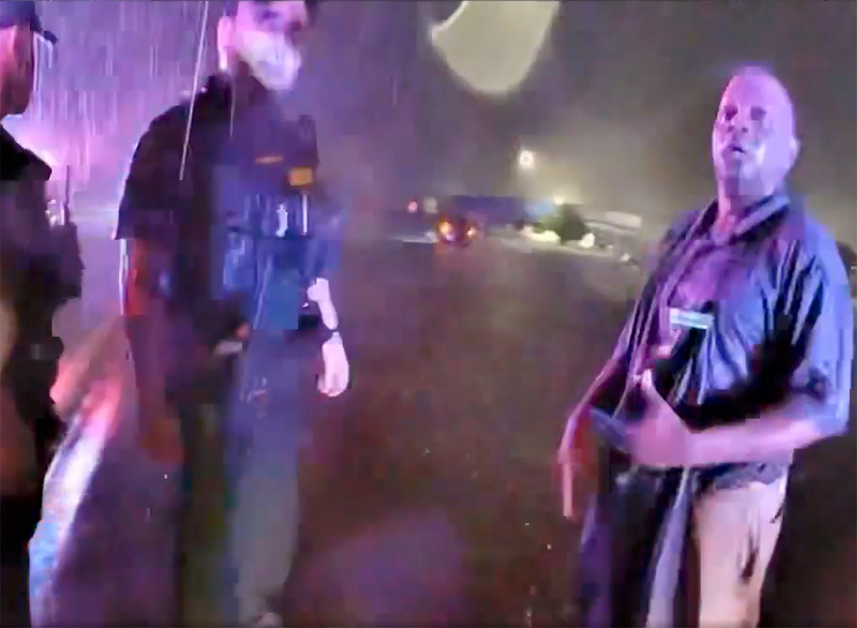 Cop and Man are Swept Into Drain Pipe and Travel 100 Feet Under Road During Flood