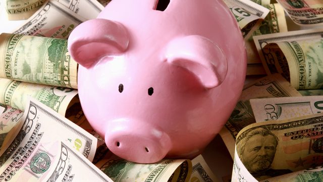 Piggy,Bank,On,Dollars, Savings, Retirement