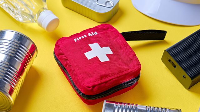Emergency,Equipment,On,Yellow,Background