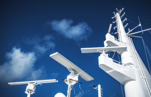 Maritime Navigation Instruments on the Large Cruise Vessel.