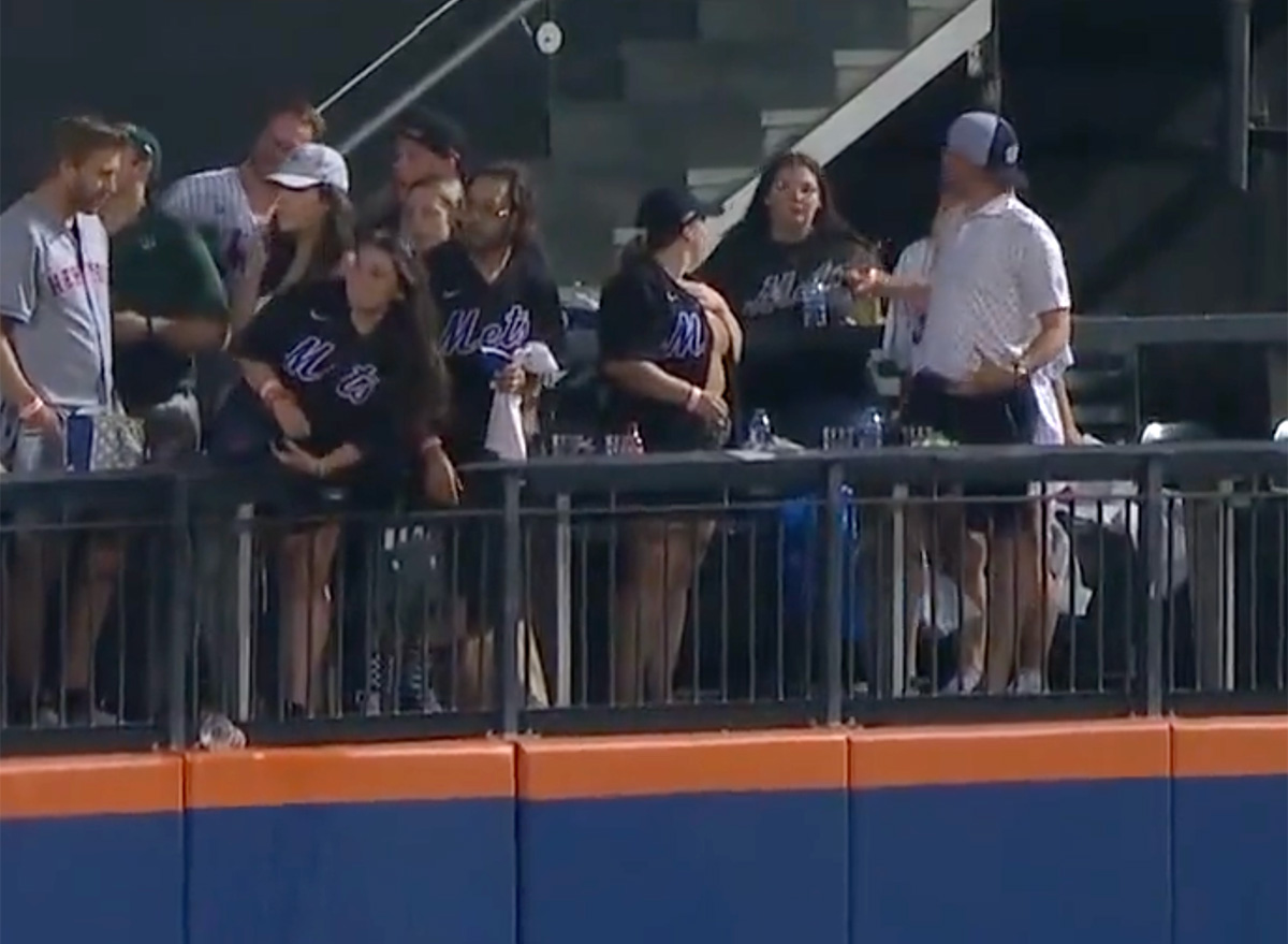 Mets Fan Falls 12 Feet Over Railing Onto Field