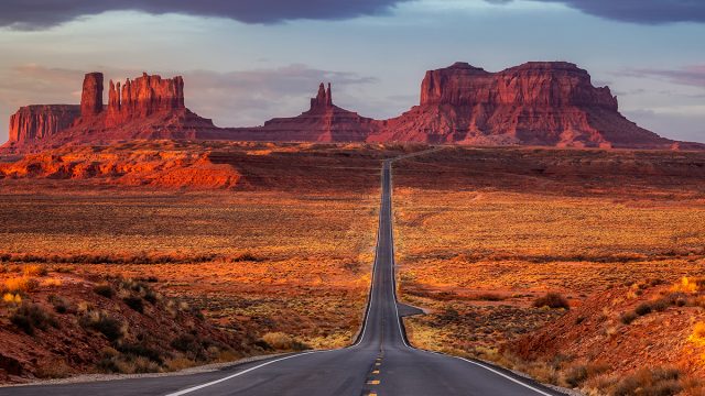 Sunrise,Monument valley, road,driving,road trip,Arizona