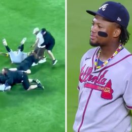 MLB Star Knocked to Ground After Fans Rush Field 