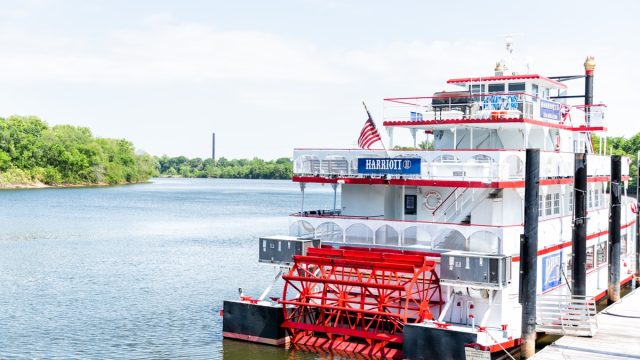 Exterior state of Alabama ferry cruise ship Harriott