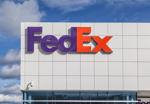 FedEx sign on the building