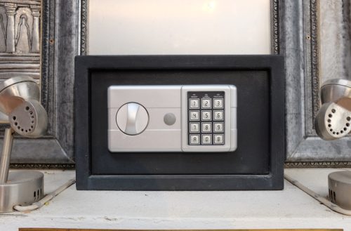 Electronic safe with code lock