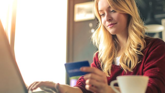 Girl,Doing,E shopping, online