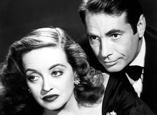 Bette Davis (as Margo Channing) and Gary Merrill (as Bill Sampson) in the 1950 film All About Eve.
