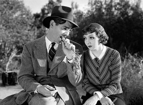 Clark Gable and Claudette Colbert in It Happened One Night (1934)