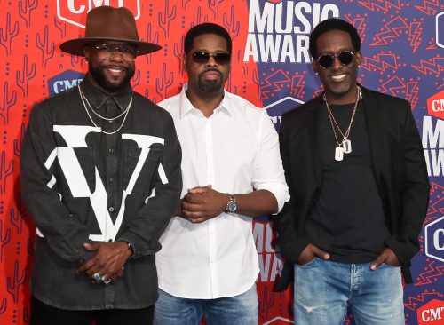 NASHVILLE - JUN 5: (L-R) Wanya Morris, Nathan Morris and Shawn Stockman of Boyz II Men attend the 2019 CMT Music Awards at the Bridgestone Arena on June 5, 2019 in Nashville, Tennessee.