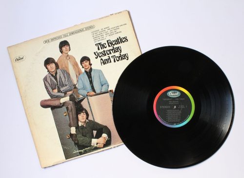 Miami, Fl, USA: Feb 19, 2021: English rock band The Beatles music album on vinyl record LP disc. Titled: Yesterday and Today