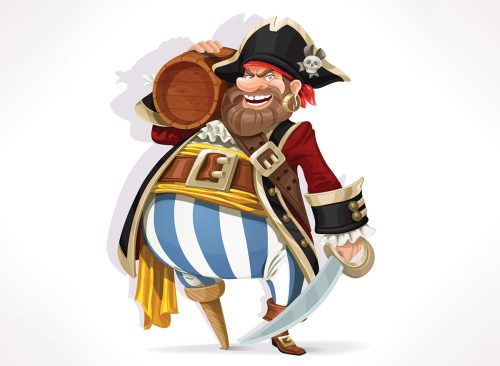 Pirate with a wooden leg