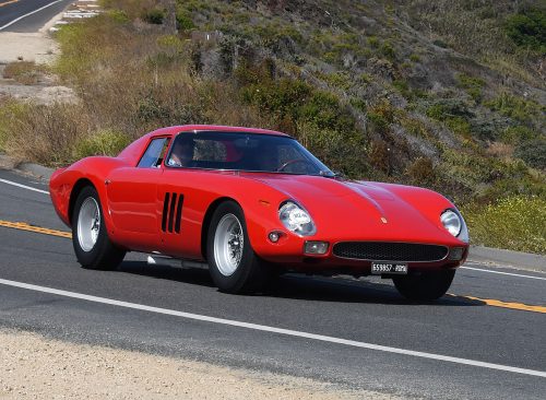 Big Sur, CA 93920 USA Aug-18-2022: 1962 Ferrari 250 GTO Scaglietti Berlinetta Series II. Pebble Pebble Beach Tour d'Elegance Route 1