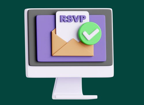 3D Illustration of Confirmed RSVP Acknowledgment