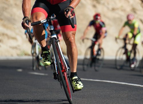 Cycling competition,cyclist athletes riding a race at high speed